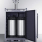 Summit Refrigeration + Cooling Summit 24" Wide Commercial Indoor/Outdoor Triple Tap Beer Dispenser for Built-In or Freestanding Use with Stainless Steel Exterior, Caster Set, and Tap Locks
