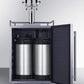 Summit Refrigeration + Cooling Summit 24" Wide Commercial Indoor/Outdoor Triple Tap Beer Dispenser for Built-In or Freestanding Use with Stainless Steel Exterior, Caster Set, and Tap Locks