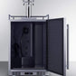 Summit Refrigeration + Cooling Summit 24" Wide Commercial Indoor/Outdoor Triple Tap Beer Dispenser for Built-In or Freestanding Use with Stainless Steel Exterior, Caster Set, and Tap Locks