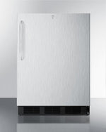 Summit Refrigeration + Cooling Summit 24" Wide Commercial Outdoor All-Refrigerator for Built-In or Freestanding Use, with Automatic Defrost, Lock, and Complete Stainless Steel Exterior / SPR7BOSST