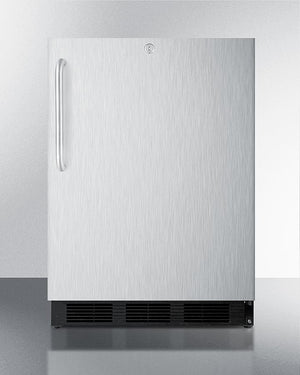 Summit Refrigeration + Cooling Summit 24" Wide Commercial Outdoor All-Refrigerator for Built-In or Freestanding Use, with Automatic Defrost, Lock, and Complete Stainless Steel Exterior / SPR7BOSST