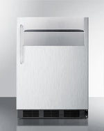 Summit Refrigeration + Cooling Summit 24" Wide Commercial Outdoor All-Refrigerator for Built-In or Freestanding Use, with Removable Speed Rail, Automatic Defrost, Lock, and Complete Stainless Steel Exterior / SPR7BOSSTSR