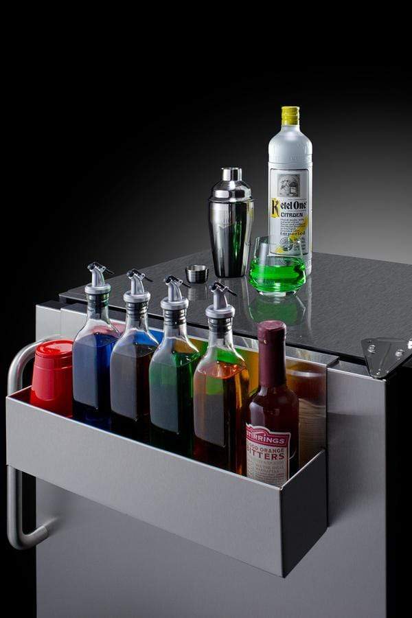 Summit Refrigeration + Cooling Summit 24" Wide Commercial Outdoor All-Refrigerator for Built-In or Freestanding Use, with Removable Speed Rail, Automatic Defrost, Lock, and Complete Stainless Steel Exterior / SPR7BOSSTSR