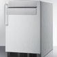 Summit Refrigeration + Cooling Summit 24" Wide Commercial Outdoor All-Refrigerator for Built-In or Freestanding Use, with Removable Speed Rail, Automatic Defrost, Lock, and Complete Stainless Steel Exterior / SPR7BOSSTSR