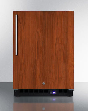 Summit Refrigeration + Cooling Summit 24" Wide Frost-Free Outdoor All-Freezer for Built-In or Freestanding Use with Panel-Ready Door, Black Cabinet, Digital Thermostat, and LED Lighting / SPFF51OSIF