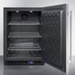 Summit Refrigeration + Cooling Summit 24" Wide Frost-Free Outdoor All-Freezer in Complete Stainless Steel, with Digital Thermostat, LED Lighting, and Lock; Built-In or Freestanding Use / SPFF51OSCSS