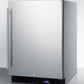 Summit Refrigeration + Cooling Summit 24" Wide Frost-Free Outdoor All-Freezer in Complete Stainless Steel, with Digital Thermostat, LED Lighting, and Lock; Built-In or Freestanding Use / SPFF51OSCSS
