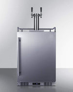 Summit Refrigeration + Cooling Summit 24" Wide Indoor/Outdoor Dual Tap Beer Dispenser for Built-In or Freestanding Use in Complete Stainless Steel / SBC683OSTWIN