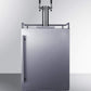 Summit Refrigeration + Cooling Summit 24" Wide Indoor/Outdoor Dual Tap Cold Brew Coffee Dispenser for Built-In or Freestanding Commercial or Residential Use, with Stainless Steel Exterior and Caster Set / SBC682CFTWIN