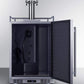 Summit Refrigeration + Cooling Summit 24" Wide Indoor/Outdoor Dual Tap Cold Brew Coffee Dispenser for Built-In or Freestanding Commercial or Residential Use, with Stainless Steel Exterior and Caster Set / SBC682CFTWIN