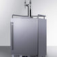 Summit Refrigeration + Cooling Summit 24" Wide Indoor/Outdoor Dual Tap Nitro-Infused Cold Brew Coffee Dispenser for Built-In or Freestanding Commercial or Residential Use, with Stainless Steel Exterior and Caster Set / SBC682NCFTWIN