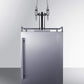Summit Refrigeration + Cooling Summit 24" Wide Indoor/Outdoor Dual Tap Nitro-Infused Cold Brew Coffee Dispenser for Built-In or Freestanding Commercial or Residential Use, with Stainless Steel Exterior and Caster Set / SBC682NCFTWIN