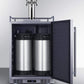 Summit Refrigeration + Cooling Summit 24" Wide Indoor/ Outdoor Triple Tap Beer Dispenser for Built-In or Freestanding Use in Complete Stainless Steel / SBC683OSTRIPLE