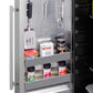 Summit Refrigeration + Cooling Summit 24" Wide Outdoor All-Refrigerator for Built-In or Freestanding Use with a Shallow 17.25" Depth, Slide-Out Storage Compartment, Stainless Steel Exterior, Outdoor Cover, and Front Lock / SPR196OS24
