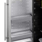 Summit Refrigeration + Cooling Summit 24" Wide Outdoor All-Refrigerator for Built-In or Freestanding Use with a Shallow 17.25" Depth, Slide-Out Storage Compartment, Stainless Steel Exterior, Outdoor Cover, and Front Lock / SPR196OS24