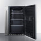 Summit Refrigeration + Cooling Summit 24" Wide Outdoor All-Refrigerator for Built-In or Freestanding Use with a Shallow 17.25" Depth, Slide-Out Storage Compartment, Stainless Steel Exterior, Outdoor Cover, and Front Lock / SPR196OS24
