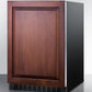 Summit Refrigeration + Cooling Summit 24" Wide Outdoor All-Refrigerator for Built-In Use, with Digital Thermostat, Panel-Ready Door, and Black Cabinet / SPR627OSIF