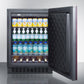 Summit Refrigeration + Cooling Summit 24" Wide Outdoor All-Refrigerator for Built-In Use, with Digital Thermostat, Panel-Ready Door, and Black Cabinet / SPR627OSIF