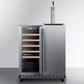 Summit Refrigeration + Cooling Summit 30" Wide Built-In Undercounter Indoor/Outdoor Combination Dual Zone Wine Cellar and Kegerator with Tapping Equipment Included / SWBC3041