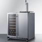 Summit Refrigeration + Cooling Summit 30" Wide Built-In Undercounter Indoor/Outdoor Combination Dual Zone Wine Cellar and Kegerator with Tapping Equipment Included / SWBC3041