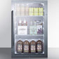 Summit Refrigeration + Cooling Summit ADA Compliant Commercially Approved Outdoor Beverage Cooler for Built-In or Freestanding Use with a Shallow 17" Depth, Seamless Stainless Steel Door Trim, Glass Door, Front of Unit Lock, and Dial Thermostat / SPR489OSADA