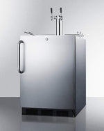 Summit Refrigeration + Cooling Summit Built-In Undercounter ADA Height Commercially Listed Dual Tap Wine Dispenser in Stainless Steel for Outdoor Use / SBC54OSBIADAWKDTWIN