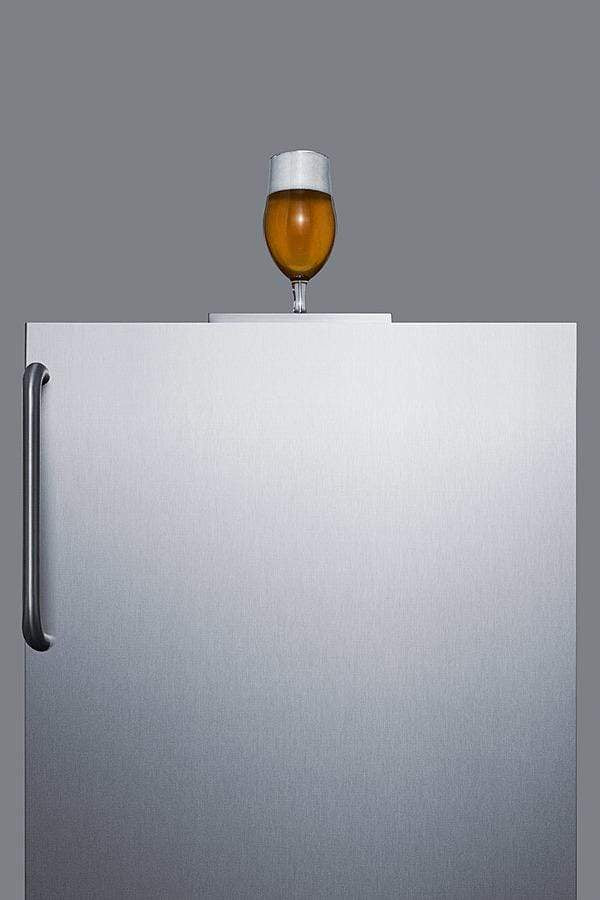 Summit Refrigeration + Cooling Summit Built-In Undercounter ADA Height Commercially Listed Kegerator in Stainless Steel for Outdoor Use, Tap Kit Not Included / SBC54OSBIADANK
