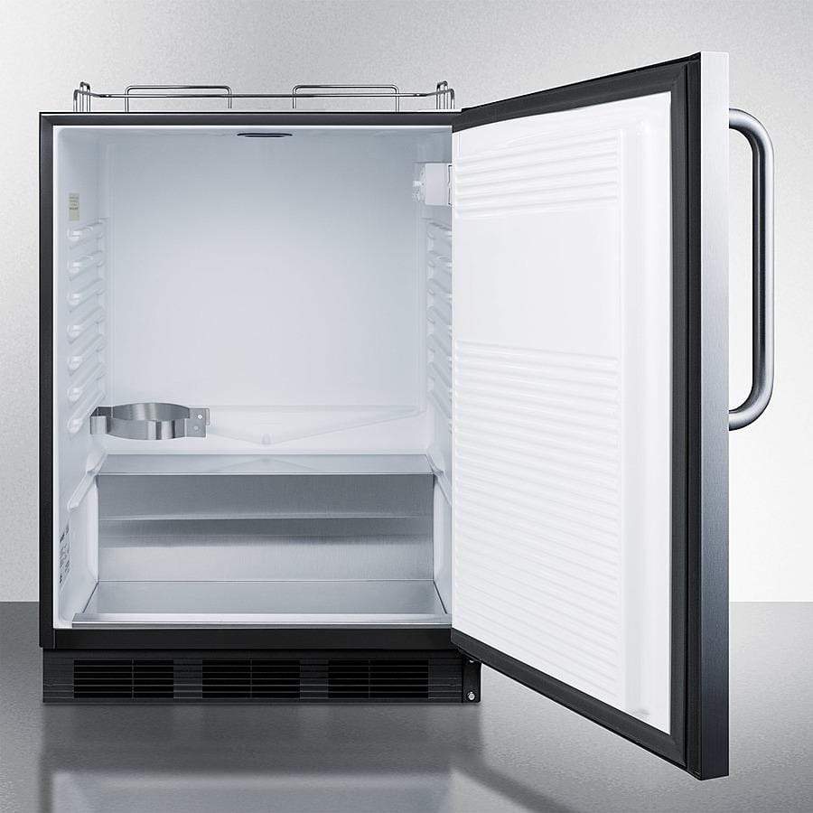 Summit Refrigeration + Cooling Summit Built-In Undercounter ADA Height Commercially Listed Kegerator in Stainless Steel for Outdoor Use, Tap Kit Not Included / SBC54OSBIADANK