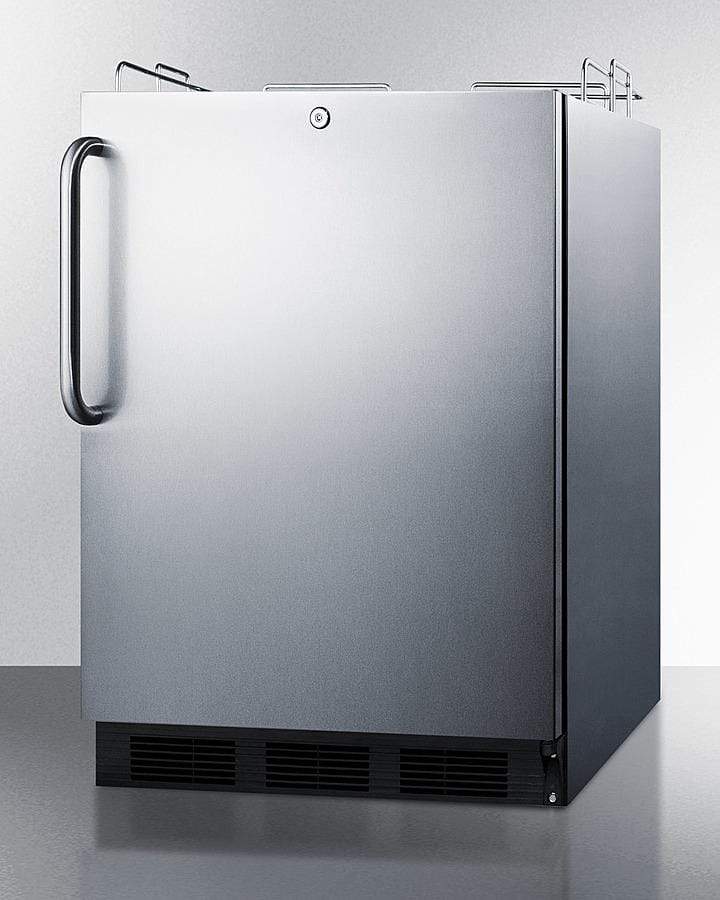 Summit Refrigeration + Cooling Summit Built-In Undercounter ADA Height Commercially Listed Kegerator in Stainless Steel for Outdoor Use, Tap Kit Not Included / SBC54OSBIADANK