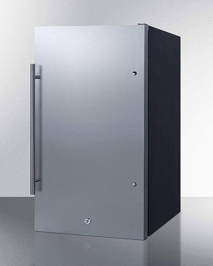 Summit Refrigeration + Cooling Summit Commercially Approved, ADA Compliant, ENERGY STAR Certified Outdoor All-Refrigerator for Built-In or Freestanding Use with a Shallow 17.25" Depth, Stainless Steel Door, and Front Lock / SPR196OSADA