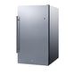 Summit Refrigeration + Cooling Summit Commercially Approved, ENERGY STAR Certified Outdoor All-Refrigerator for Built-In or Freestanding Use with a Shallow 17.25" Depth, Stainless Steel Door and Cabinet, and Front Lock / SPR196OSCSS