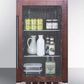 Summit Refrigeration + Cooling Summit Commercially Approved Indoor/Outdoor Beverage Cooler for Built-In or Freestanding Use with a Shallow 17.75" Depth, Panel-Ready Door Trim, Glass Door, Black Interior, and Stainless Steel Wrapped Cabinet / SPR488BOSCSSPNR