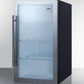 Summit Refrigeration + Cooling Summit Commercially Approved Outdoor Beverage Cooler for Built-In or Freestanding Use with a Shallow 17" Depth, Seamless Stainless Steel Door Trim, Glass Door, Front of Unit Lock, and Dial Thermostat / SPR489OS