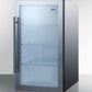 Summit Refrigeration + Cooling Summit Commercially Approved Outdoor Beverage Cooler for Built-In or Freestanding Use with a Shallow 17" Depth, Stainless Steel Cabinet, Seamless Stainless Steel Door Trim, Glass Door, Front of Unit Lock, and Dial Thermostat / SPR489OSCSS