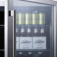 Summit Refrigeration + Cooling Summit Outdoor Built-In Undercounter Commercial Glass Door Beverage Center Designed for the Display and Refrigeration of Beverages and Sealed Food, with Stainless Steel Interior and Exterior Cabinet / SCR611GLOS