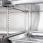 Summit Refrigeration + Cooling Summit Outdoor Mini Reach-In Commercial Glass Door Beverage Center for with a Stainless Steel Interior and Exterior Cabinet, Sheet Pans and Adjustable Tray Supports, Chrome Shelves, Front Lock, and Removable Dolly / SCR611GLOSRI