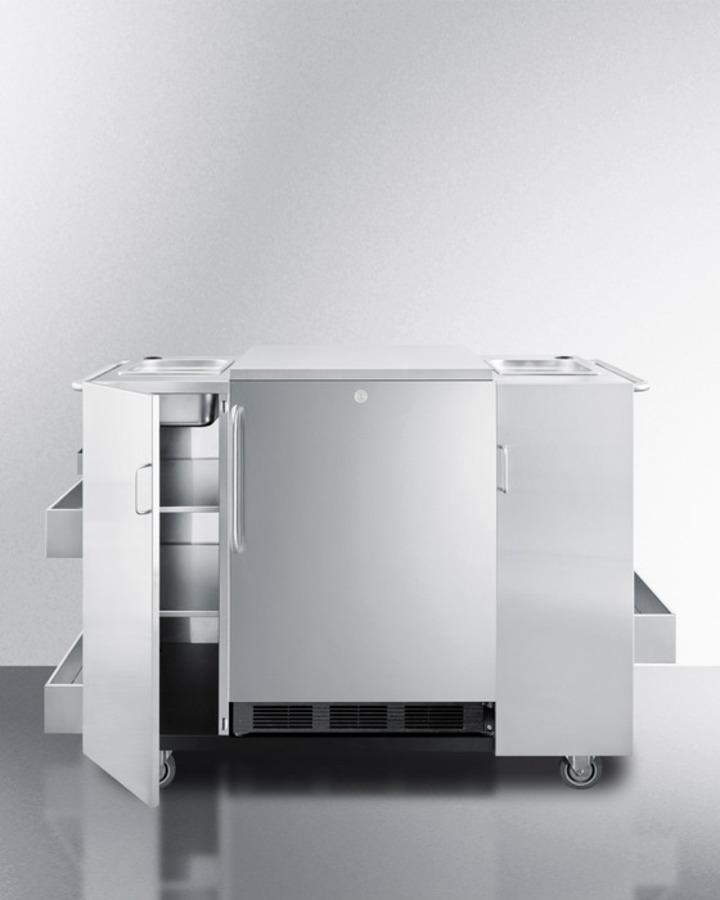 Summit Refrigeration + Cooling Summit Outdoor Serving Cart with Space for 24" Wide Refrigerator / CartOS