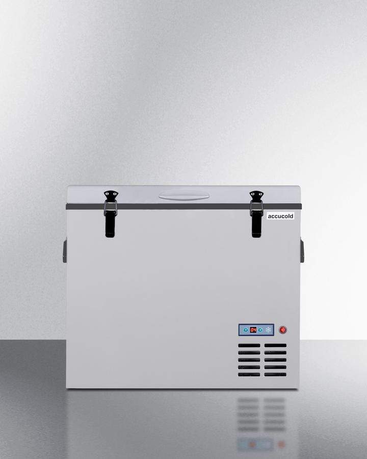 Summit Refrigeration + Cooling Summit Portable 12/24V Cooler for Residential Use with an Insulated Cover, Interior Wire Basket, and Side Handles / SPRF56