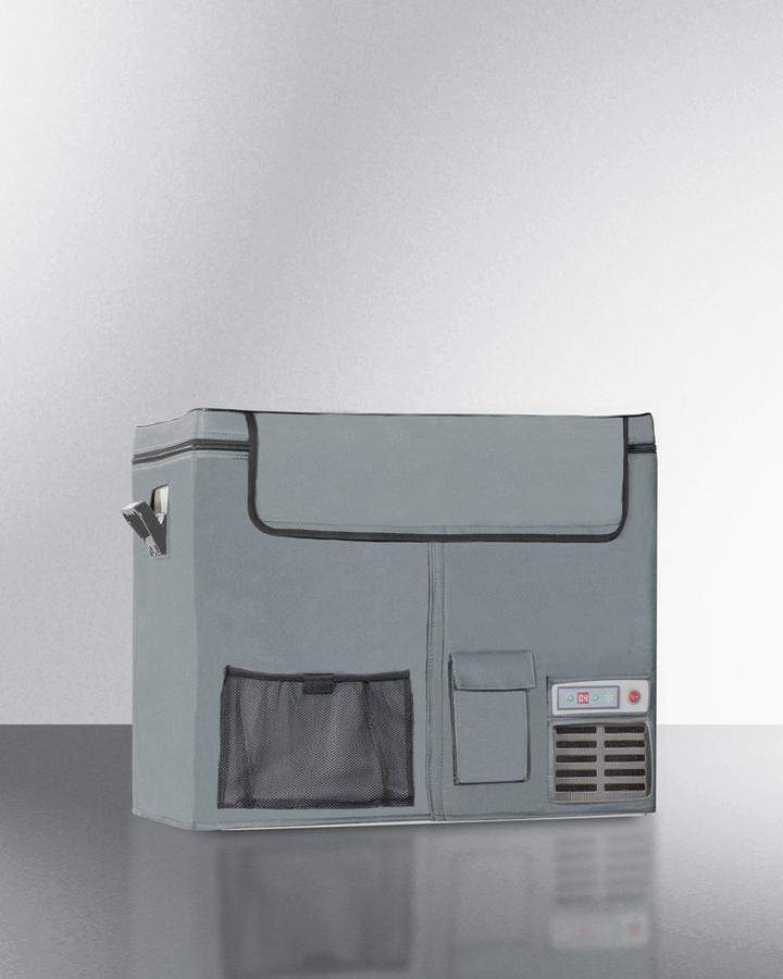Summit Refrigeration + Cooling Summit Portable 12/24V Cooler for Residential Use with an Insulated Cover, Interior Wire Basket, and Side Handles / SPRF56