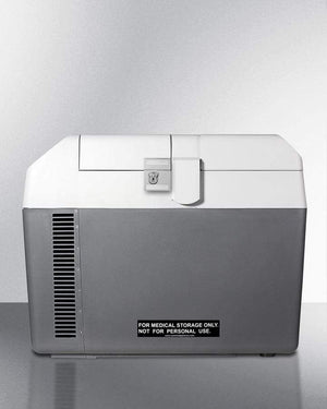 Summit Refrigeration + Cooling Summit Portable 12V/24V Cooler Capable of Operation as Refrigerator (2-8°C) or Freezer (-15°C), with Factory-Installed Lock and Collapsible Trolley / SPRF26M