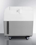Summit Refrigeration + Cooling Summit Portable 12V/24V Cooler Capable of Operation as Refrigerator (2-8°C) or Freezer (-15°C), with Factory-Installed Lock, Strap Handle, and Four Pre-Installed Wheels / SPRF36M2