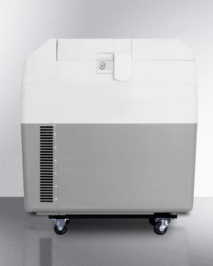Summit Refrigeration + Cooling Summit Portable 12V/24V Cooler Capable of Operation as Refrigerator (2-8°C) or Freezer (-15°C), with Factory-Installed Lock, Strap Handle, and Four Pre-Installed Wheels / SPRF36M2