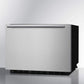 Summit Refrigeration + Cooling Summit Single Drawer All-Refrigerator Approved for Outdoor, Residential & Commercial Use, Built-In Capable or Freestanding, w/ Digital Thermostat, Frost-Free Operation & Panel-Ready SS Drawer w/ Oversized Front for Use in 24" Wide Spaces / FF1DSS24