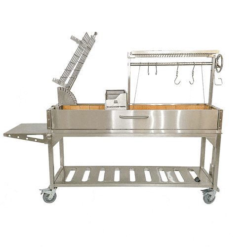 Tagwood Grills Tagwood BBQ Argentine Santa Maria Wood Fire & Charcoal Freestanding with Clamp Grill | 825 sq. in. of total grilling area | BBQ06SS