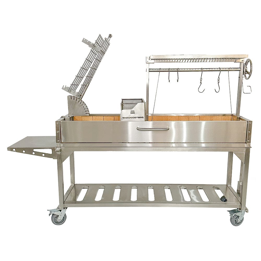 Tagwood Grills Tagwood BBQ Argentine Santa Maria Wood Fire & Charcoal Freestanding with Clamp Grill | 825 sq. in. of total grilling area | BBQ06SS