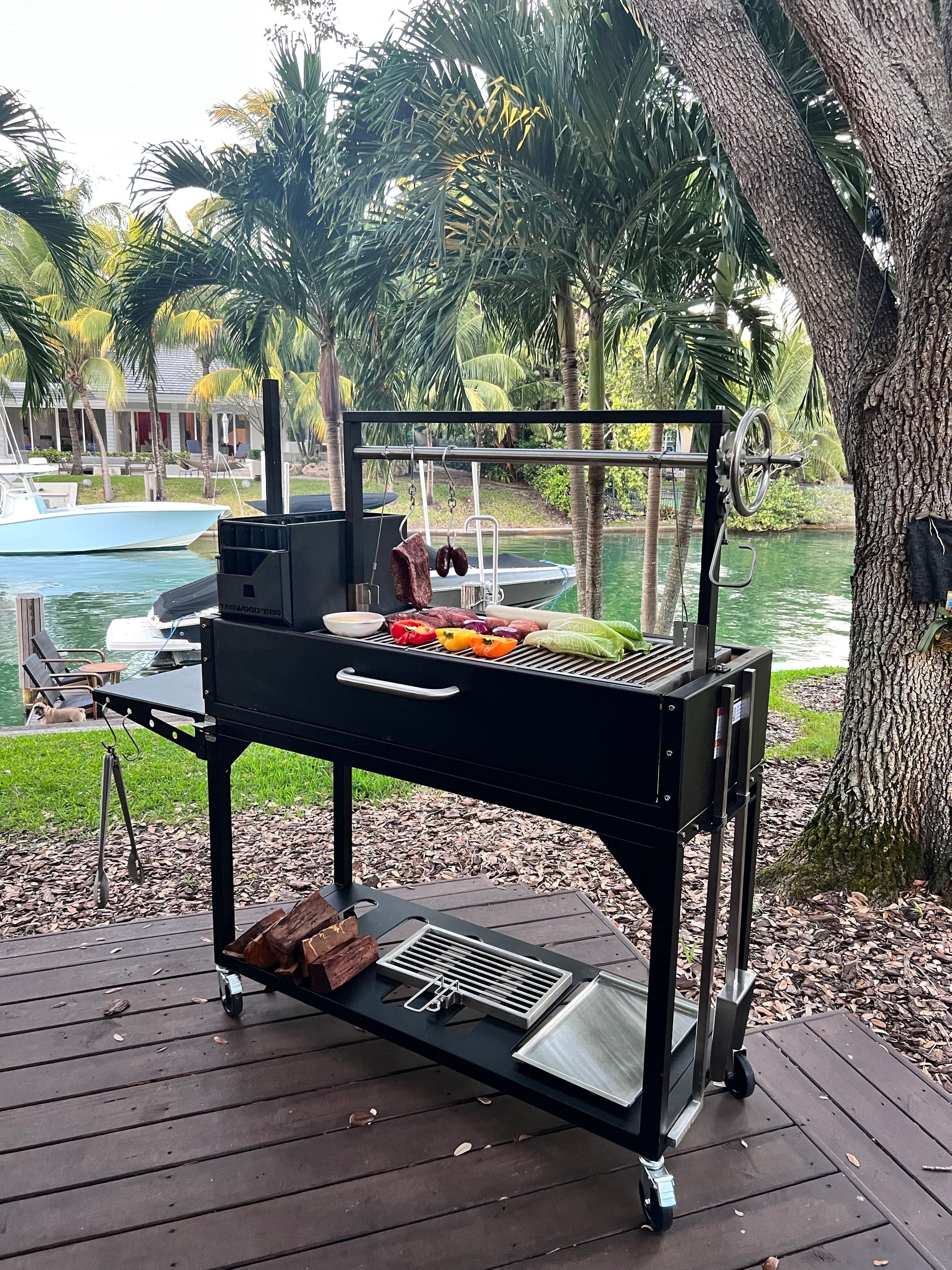 Tagwood Grills Tagwood BBQ Argentine Santa Maria Wood Fire & Charcoal Grill 1/8 Thickness | BBQ03SI