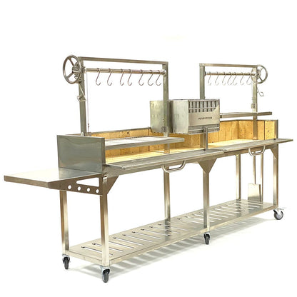 Tagwood Grills Tagwood BBQ Double Argentine Santa Maria Wood Fire & Charcoal Grill | BBQ04SS