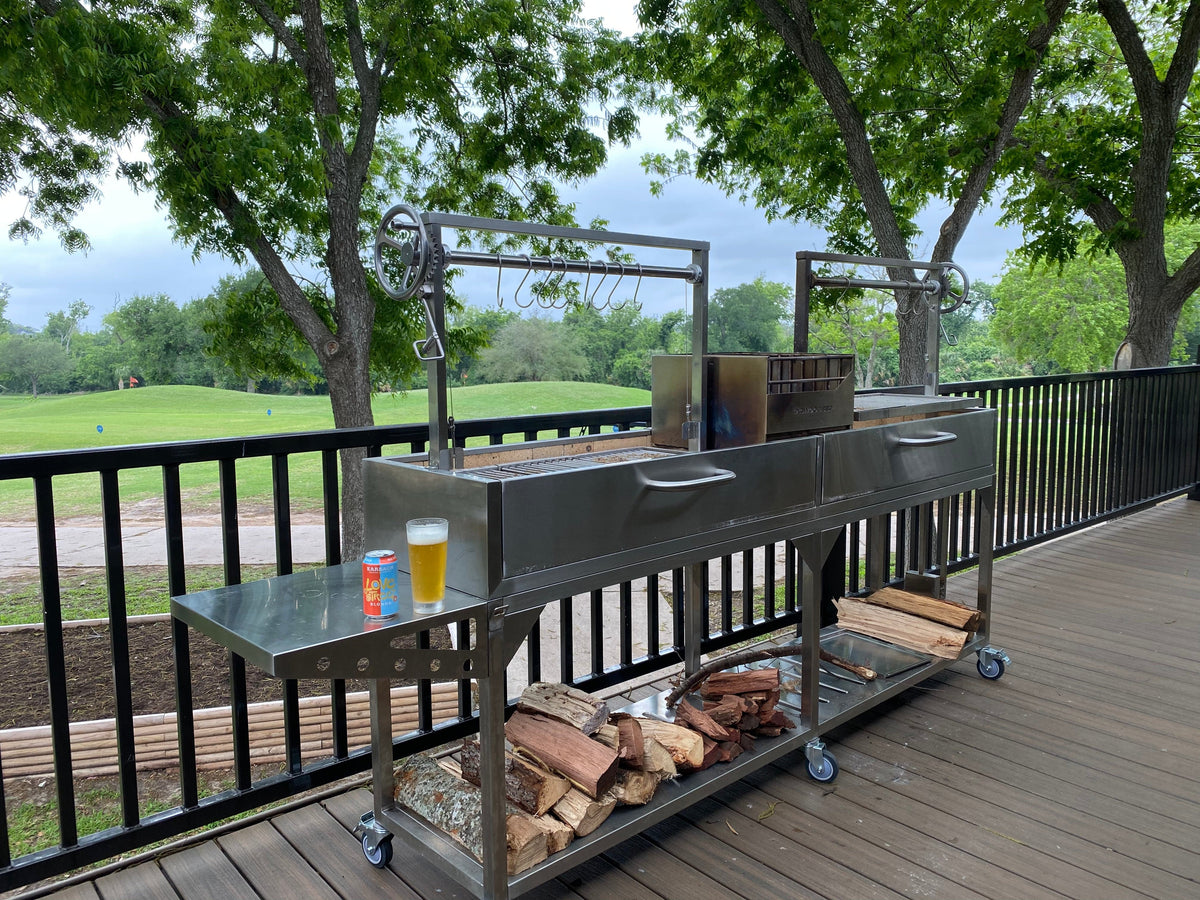 Tagwood Grills Tagwood BBQ Double Argentine Santa Maria Wood Fire & Charcoal Grill | BBQ04SS