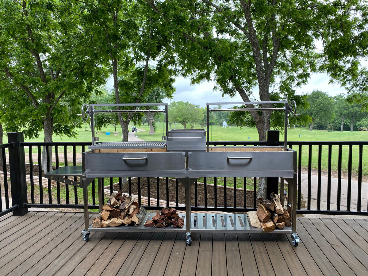 Tagwood Grills Tagwood BBQ Double Argentine Santa Maria Wood Fire & Charcoal Grill | BBQ04SS