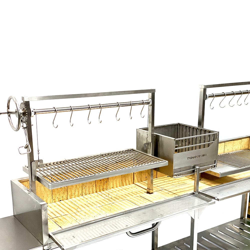 Tagwood Grills Tagwood BBQ Double Argentine Santa Maria Wood Fire & Charcoal Grill | BBQ04SS